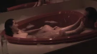 Foot smelling and licking in the tub