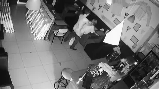 Fucking a hot blond in a closed Bar