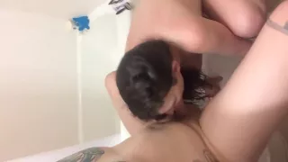 Dirty slut gets fucked good in bathroom