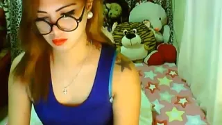 Cute Asian Tranny Jerking her Hard Dick