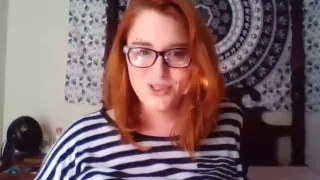 Pretty BBW Redhead Trans Masturbating