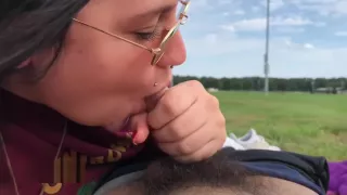 Teen Blows Me In Public POV