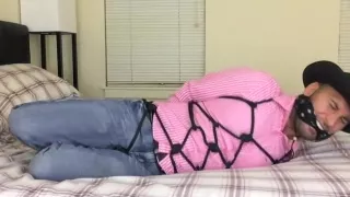 Roped, Gagged, Barefoot Cowboy