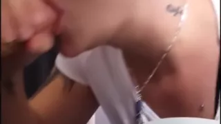 Stepdad Gets A Bathroom Blowjob