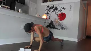 Strip to HIIT Naked Workout led by fitness model