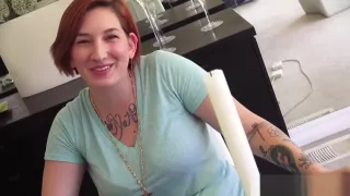 Pornstar alektra blue get's naked and dirty with james deen on behind the s