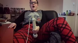 Fully Clothed Hitachi Multiple Cum