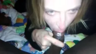 Blackcockhoe sissy interracial black dick suck