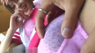 Aika Hoshizaki nice Asian teen gets tits licked in cosplay action