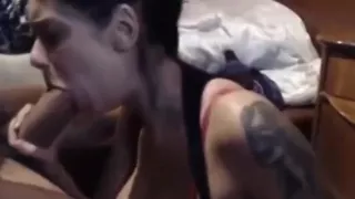 Hot Busty Brunette Sucks That Very Big Cock Before College