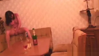 Drunk teen rubbing one out