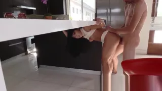 Petite asian slut sucking cock and getting railed hard