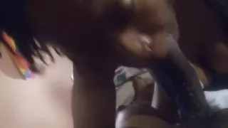 EmpressSquirt Moans While Giving TheKingTeezy BBC Wet, Sloppy DeepThroat!!! POV!!!