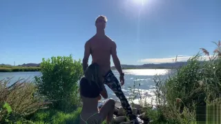 Sex by the River Las Vegas Wash Morning Sex Fucking and Sucking