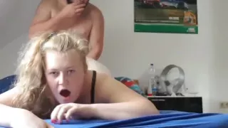 Horny BBW Bitch Likes When Her Neighbor Fucks Her Wet Pussy