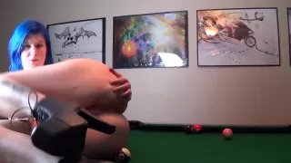 Fucking My Tight Pussy On My Friend's Pool Table Like A Little Whore