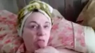 Old Pale Milf I Miss Your Cock in Me! Masturbating & Licking Own Nipples