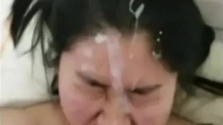 Facial comp. amateur thots. Guzzling cum. Whores on deck