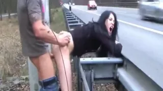 Shameless College Bitch Gets Fucked On Public Highway