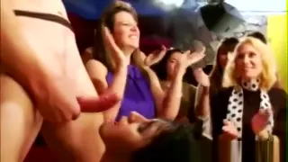 Hen getting fucked by stripper in front of her friends