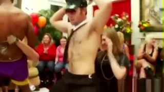 Dirty sluts take advantage of the naked strippers