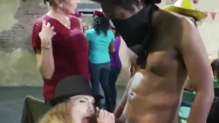 Barn Blowjob party Ends With Cumshot Facials