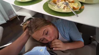 Fucking around at the dinner table