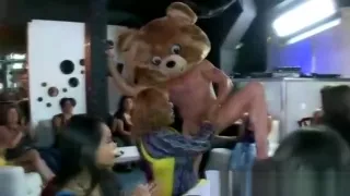 Nightclub cfnm party with stripper