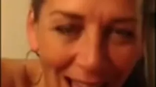 Lisa sucks cock, balls drinks cum