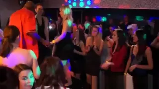 Cfnm hungry babe goes down
