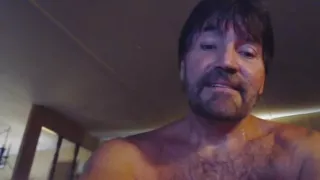 Hairy Redneck Face Cum shot