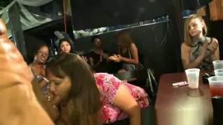 Stripper Jizzes on a Girls Face