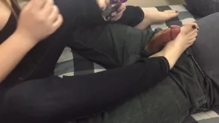 Handjob and Sideways Solejob