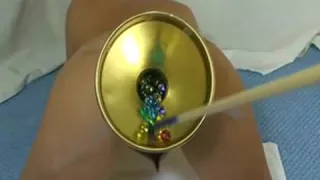 Elmer wife extreme glass balls to fill her ass