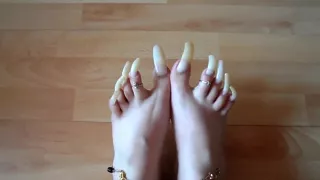 Long Clear Toenails