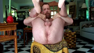 verbal daddy in a jockstrap shows off