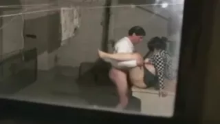 Voyeur Tapes A Couple Having Sex On The Patio