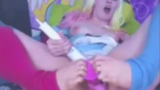 Busty Blonde Hottie Rides Her Dildo To Orgasm