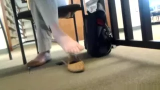 Sexy Candid Feet at the Library Brown Flats pt 2