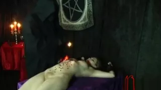 Teen slave tortured with wax ! And fucked hard with dildos in all holes