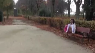 Krakenhot - Young Schoolgirl showning in public. Voyeur