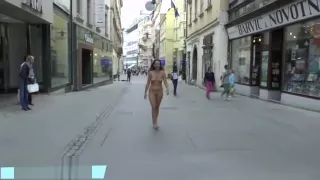 Crazy teen terra naked on public streets