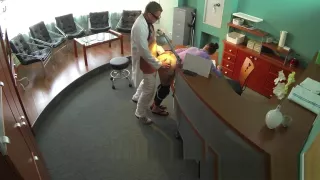 Real euro patient bentover and fucked closeup