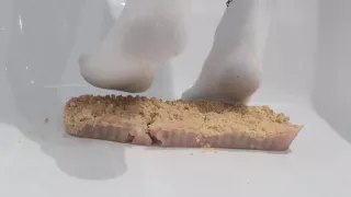 Pie Squishing in Socks