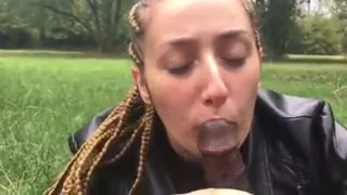 Blowjob in the park