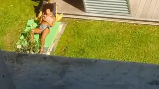 Hot Girl Next Block In Tiny Short Short Teasing Around