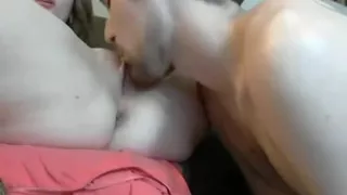 Horny amateur girl gets her pussy eaten by her boyfriend on webcam