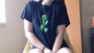 Very sexy brunette dance on webcam