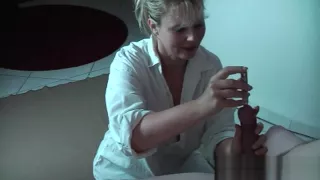 Sexy MILF gives sounding handjob