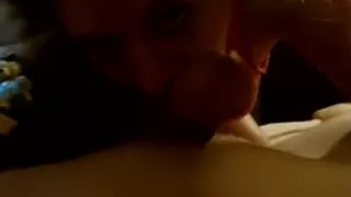 POV Amature sucks cock and balls